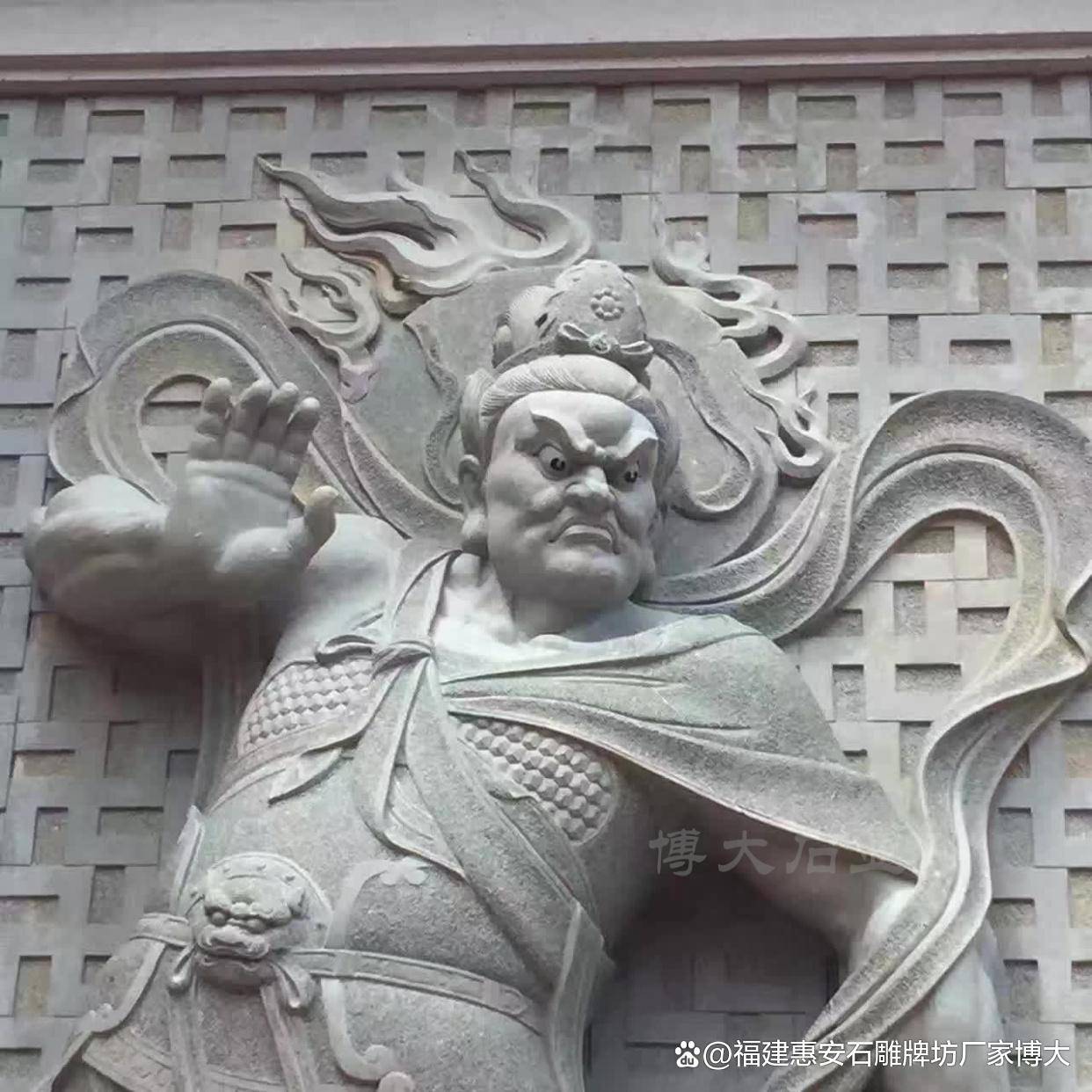 哼哈二将石雕的选材与加工