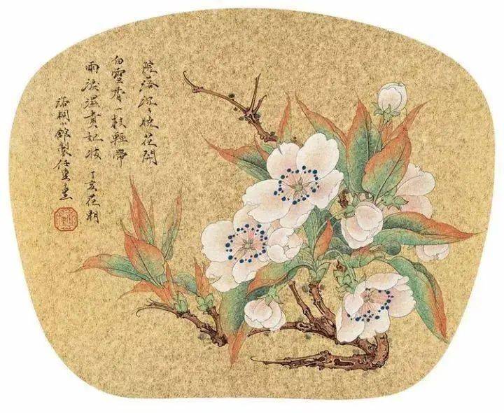 一组工笔扇面,美得有些犯规了!_国画_合作_教程