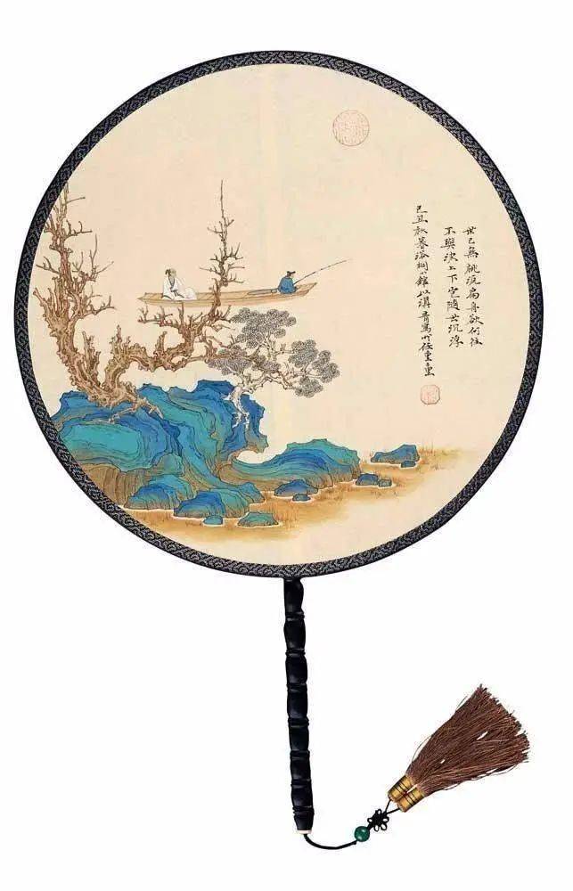 一组工笔扇面,美得有些犯规了!_国画_合作_教程