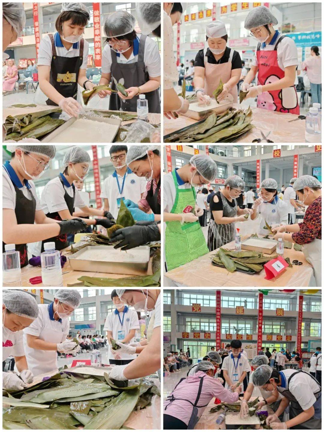 盘锦市高级中学开展包粽子趣味竞赛,传统文化知识竞答比赛等活动,带领