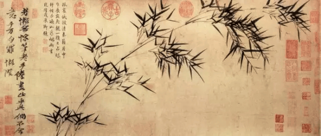 中国古美術★純手描き四条屏・梅兰竹菊画芯★国画・鄭板橋印款・肉筆・宣紙・带水印 中国古美術☆純手描き四条屏・梅兰竹菊画芯☆国画・鄭板橋印款
