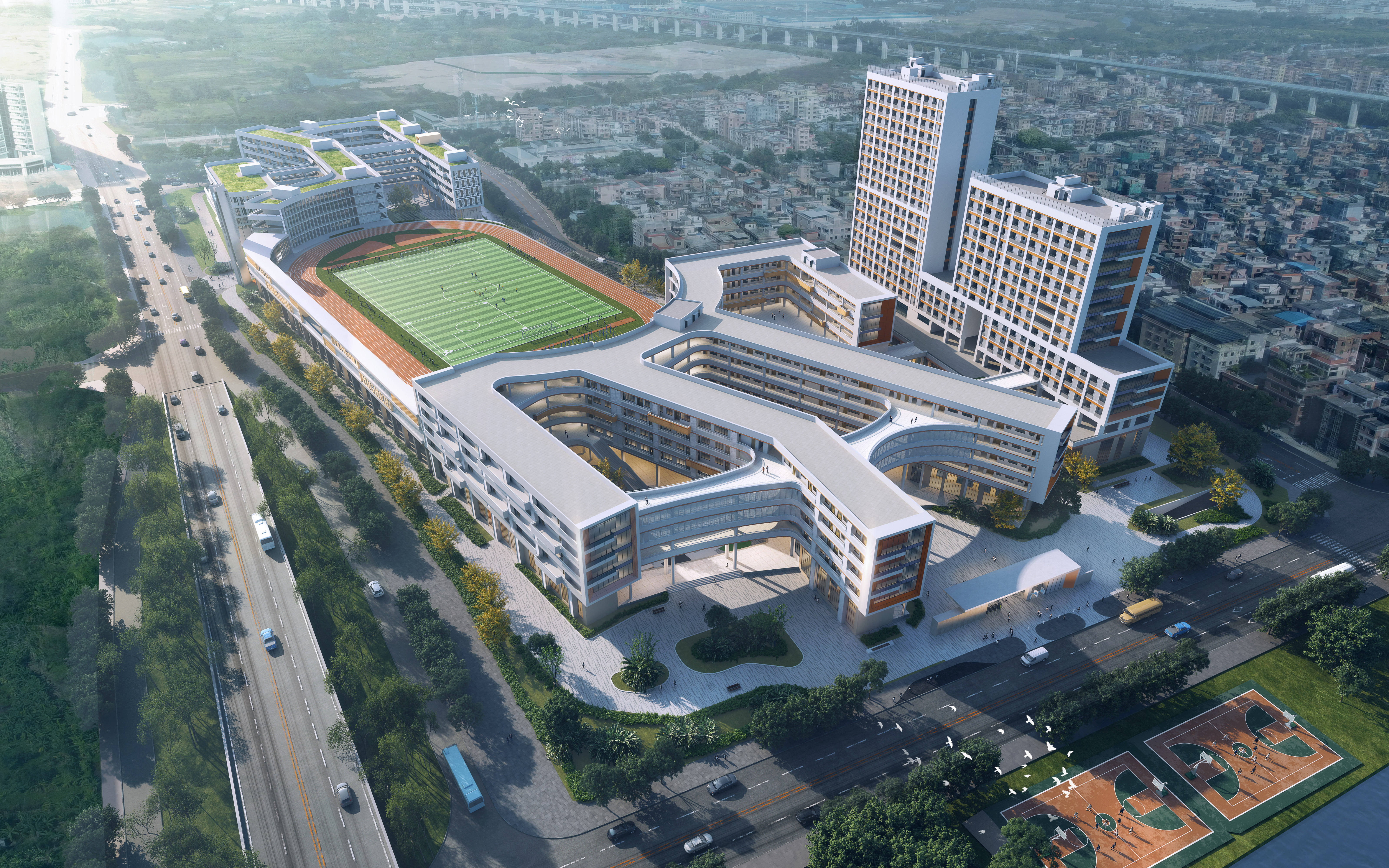 洪梅中学新校区建设现状2023年,为推动洪梅镇教育事业高质量发展
