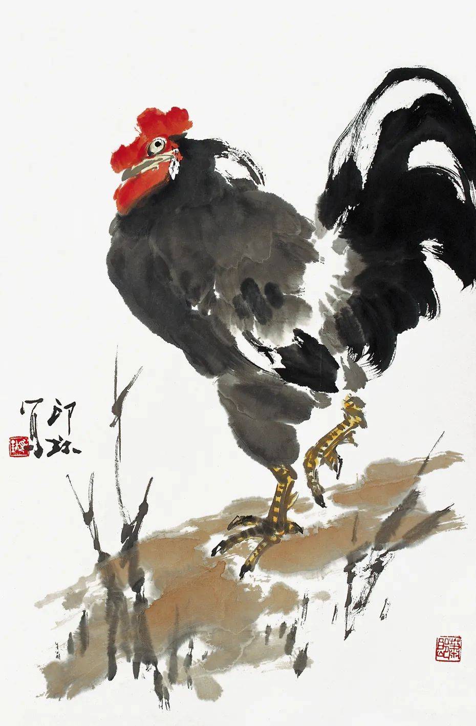 动物 国画 鸡 930_1417 竖版 竖屏