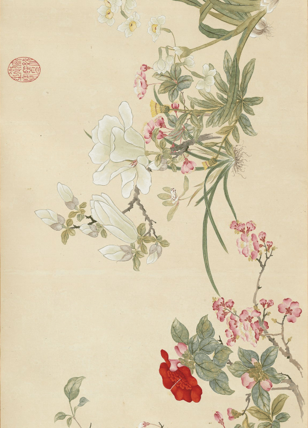 这花卉长卷,富丽清新