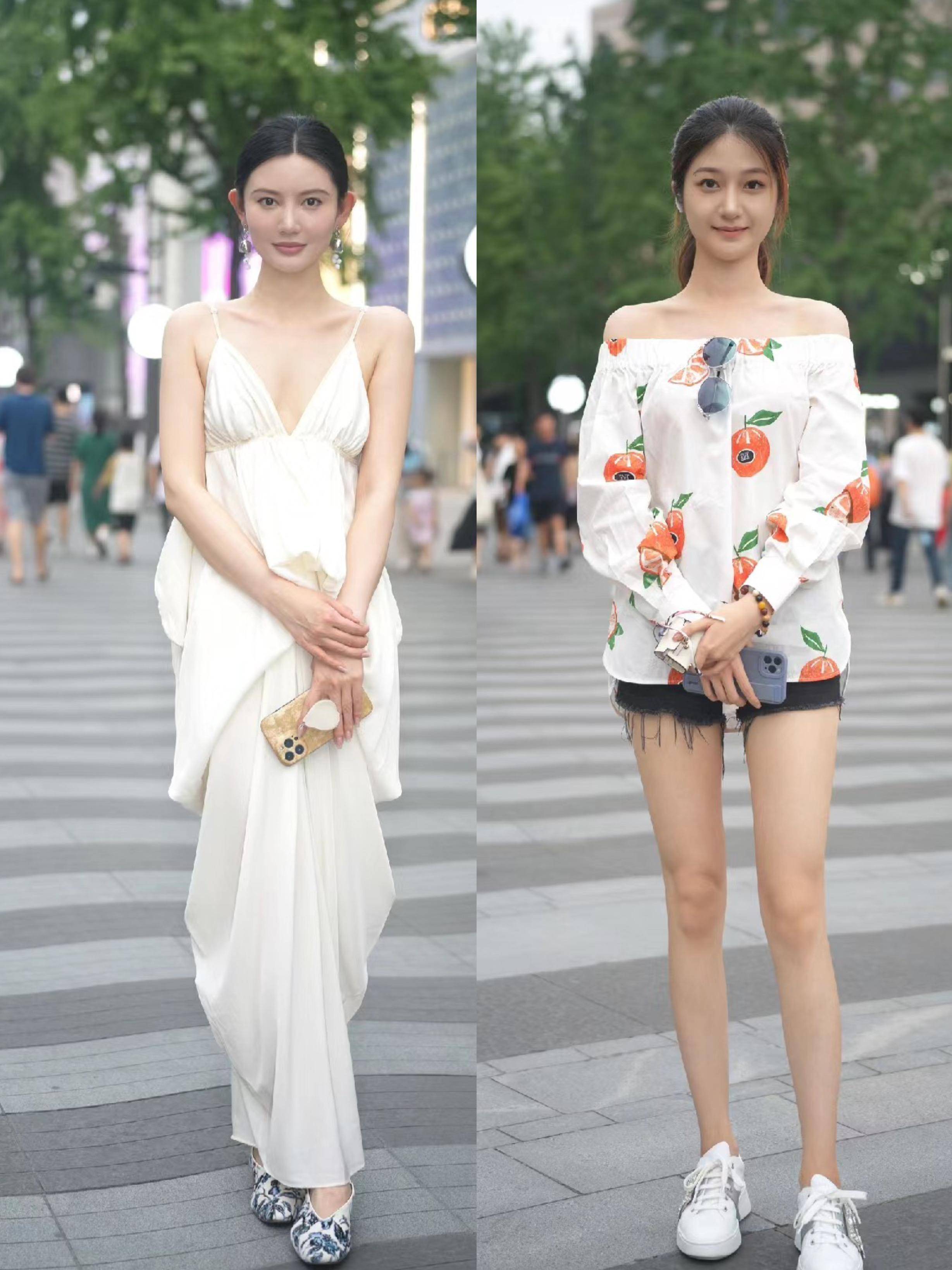 杭州女生是懂氛围感的,留长发,穿长裙,洋气显瘦,赚足回头率!