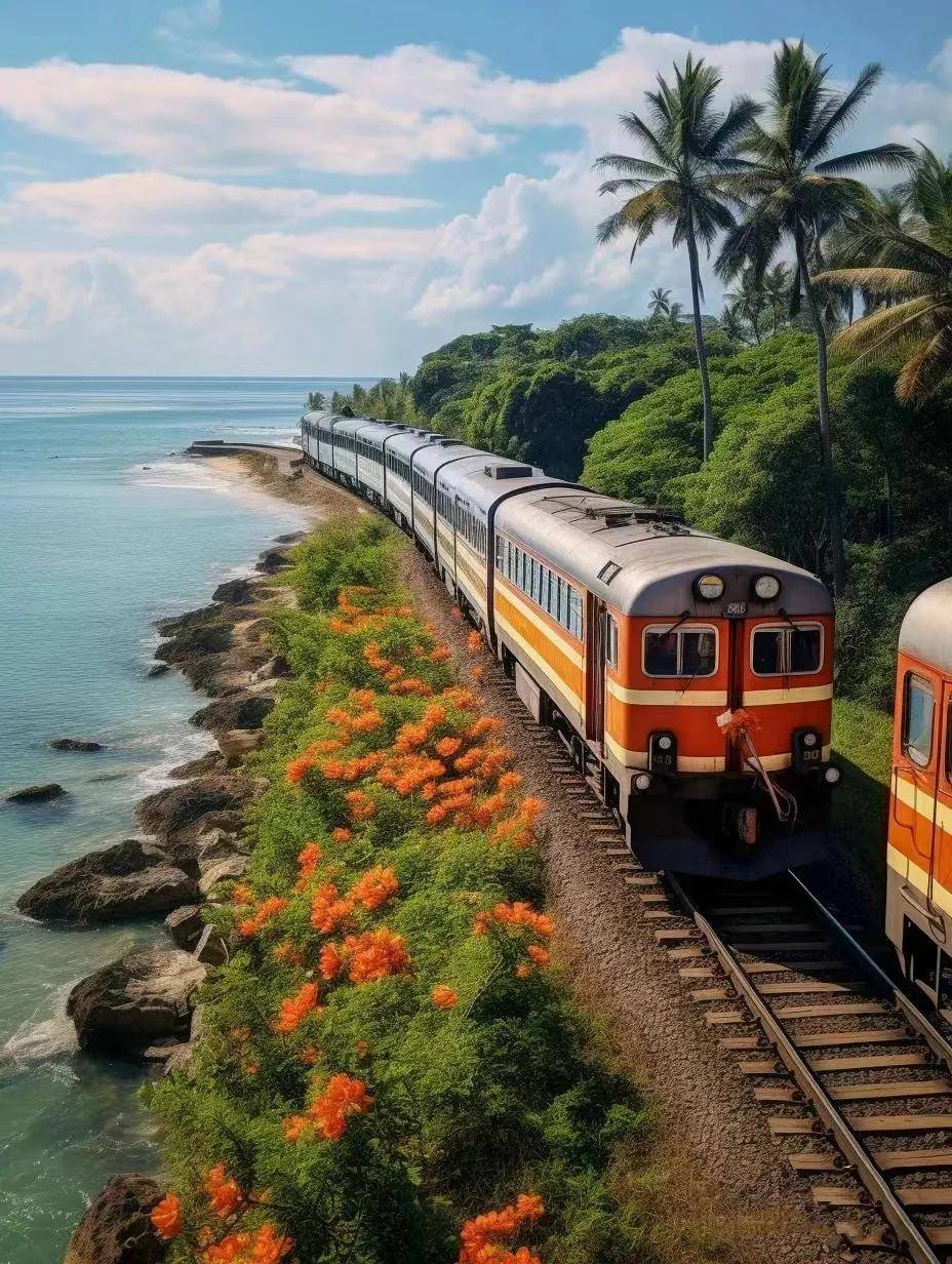 建于19世纪,是斯里兰卡最早的铁路之一,穿越风景如画的海滨风光,与