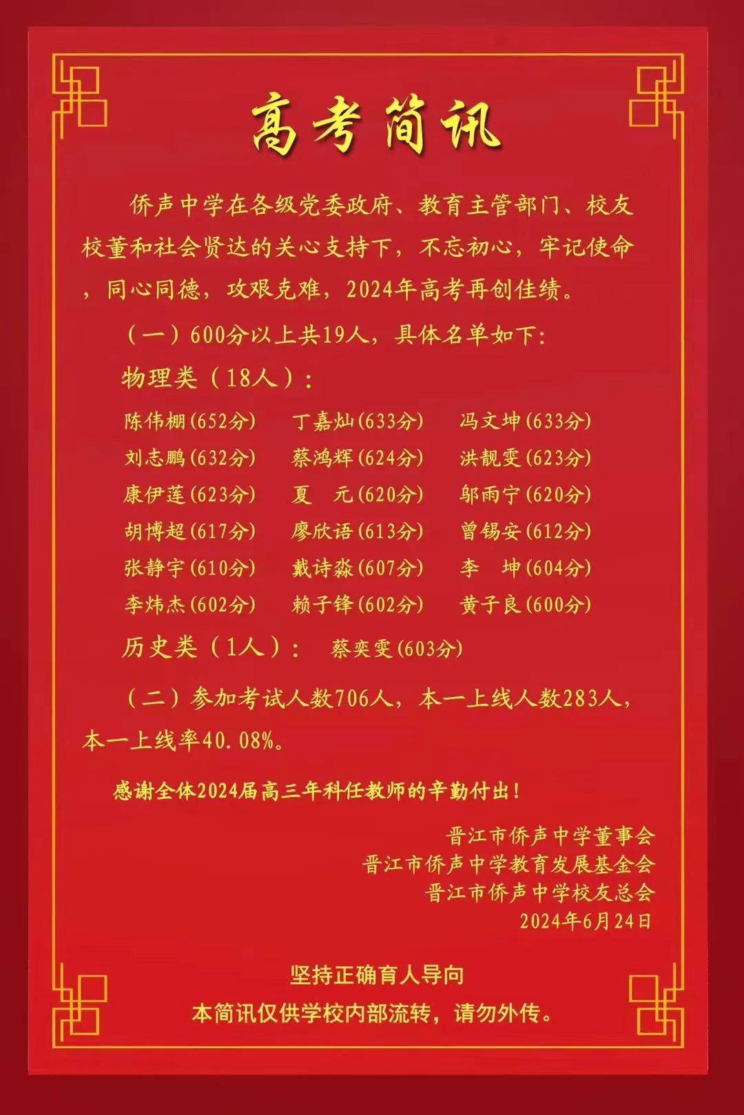 培元中学喜报图片