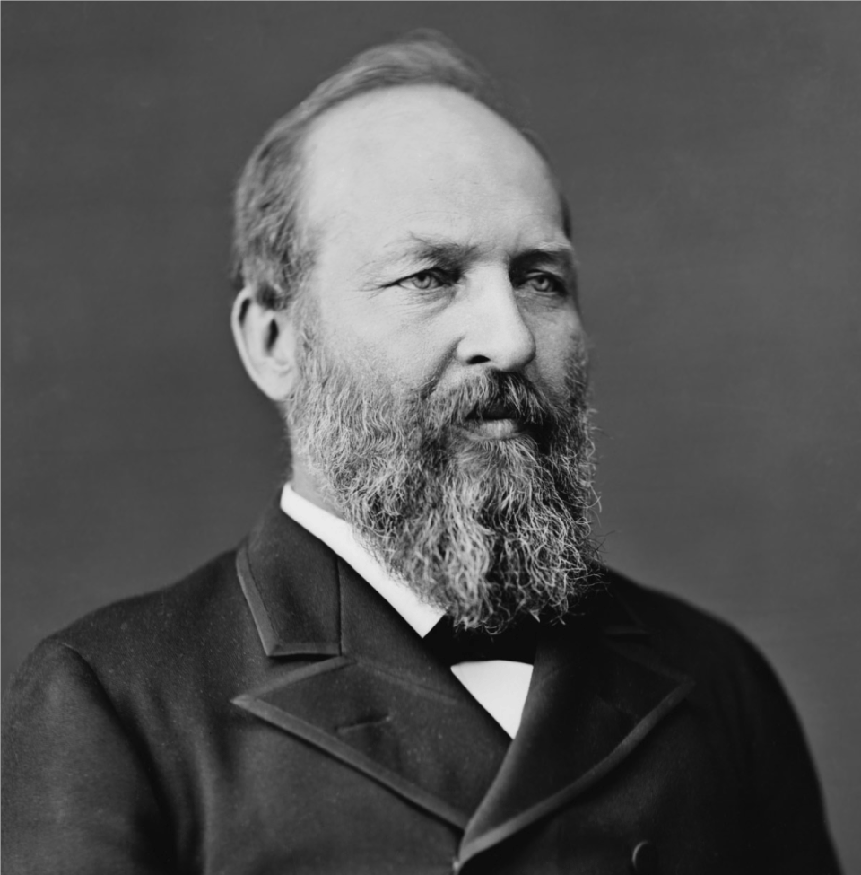 詹姆斯·加菲尔德是美国第20任总统,于1881年任职,在任时间
