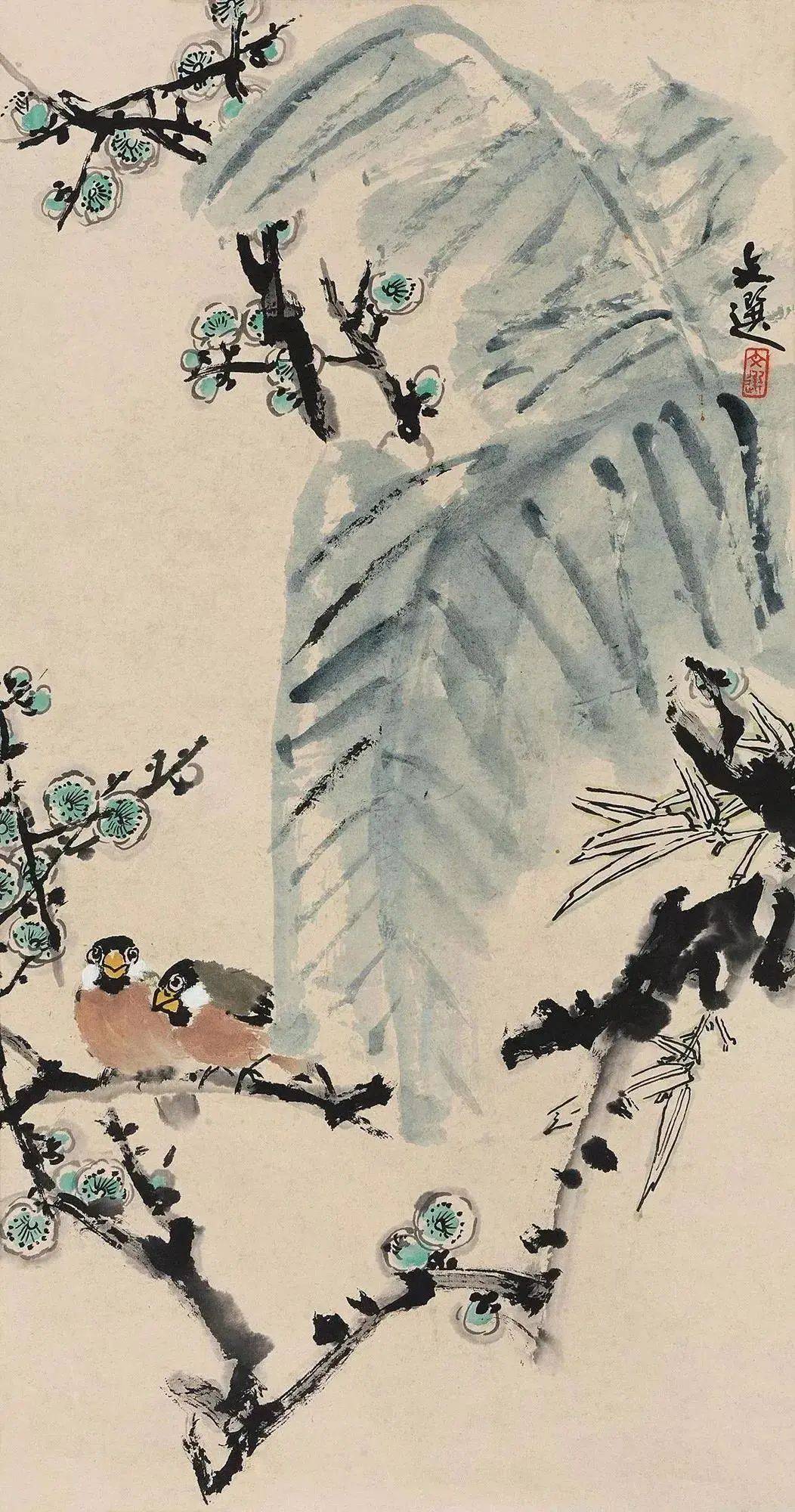 汤文选大写意花鸟,有味道