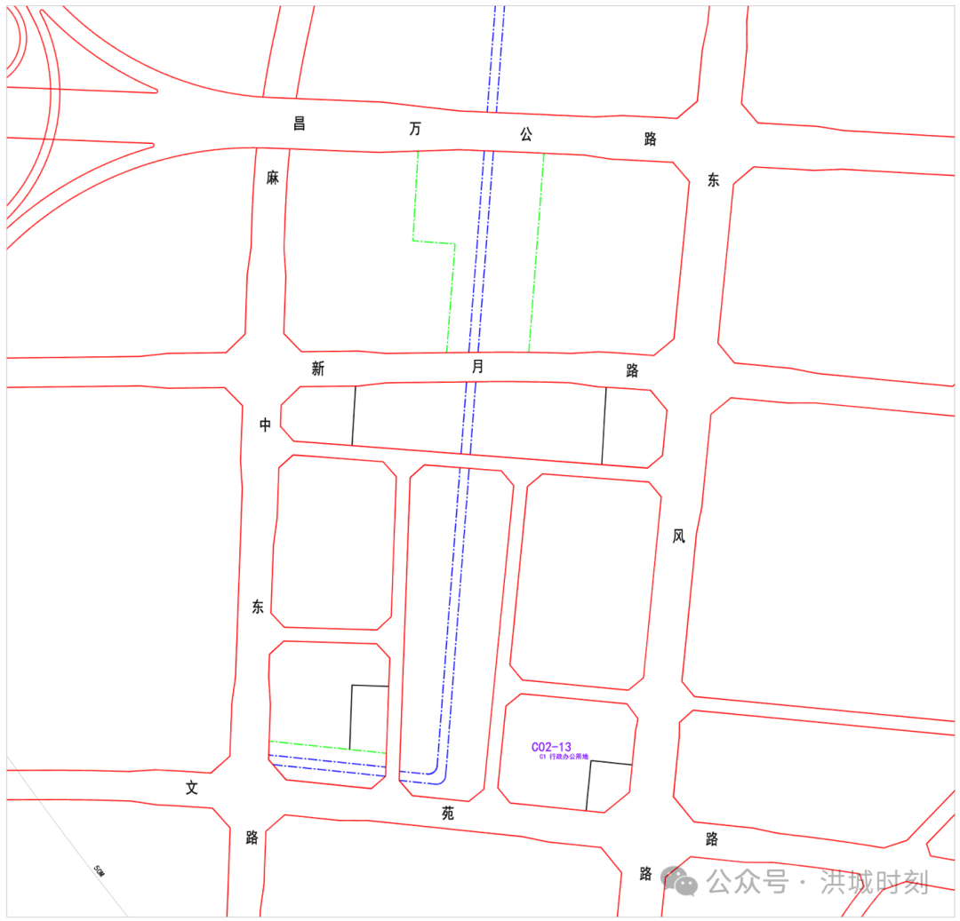 地块调整前地块调整后从地块规划调整方案看，将c02-13地块（行政办公用地