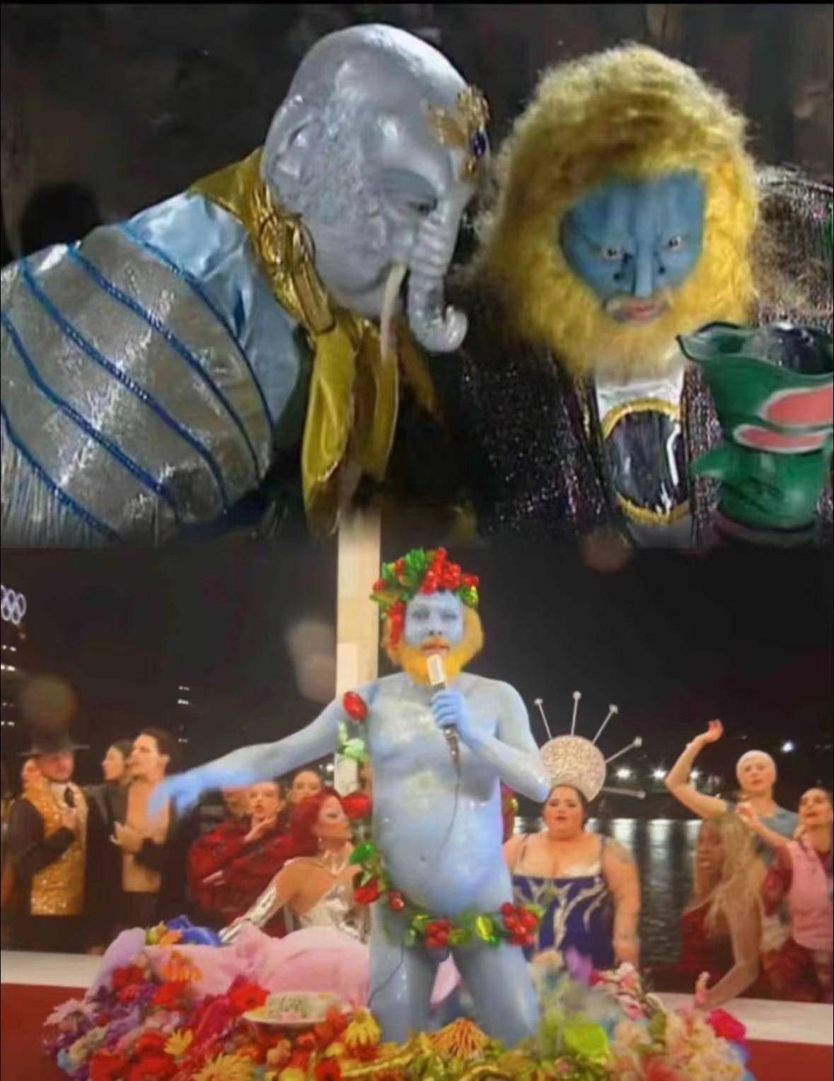 相似度高达80%.《西游记》里狮驼岭里的狮驼王.这蓝蓝的面庞