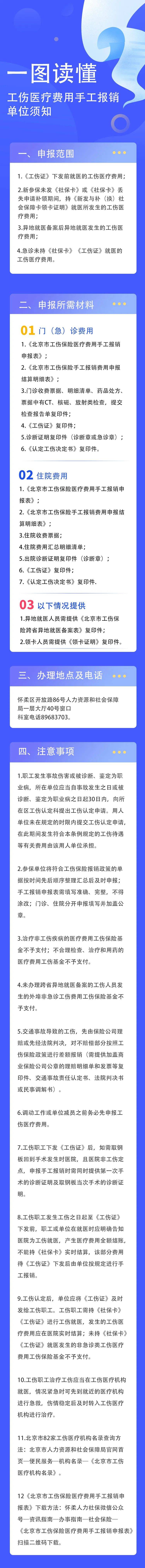 【一图办社保③】工伤医疗费用手工报销单位须知