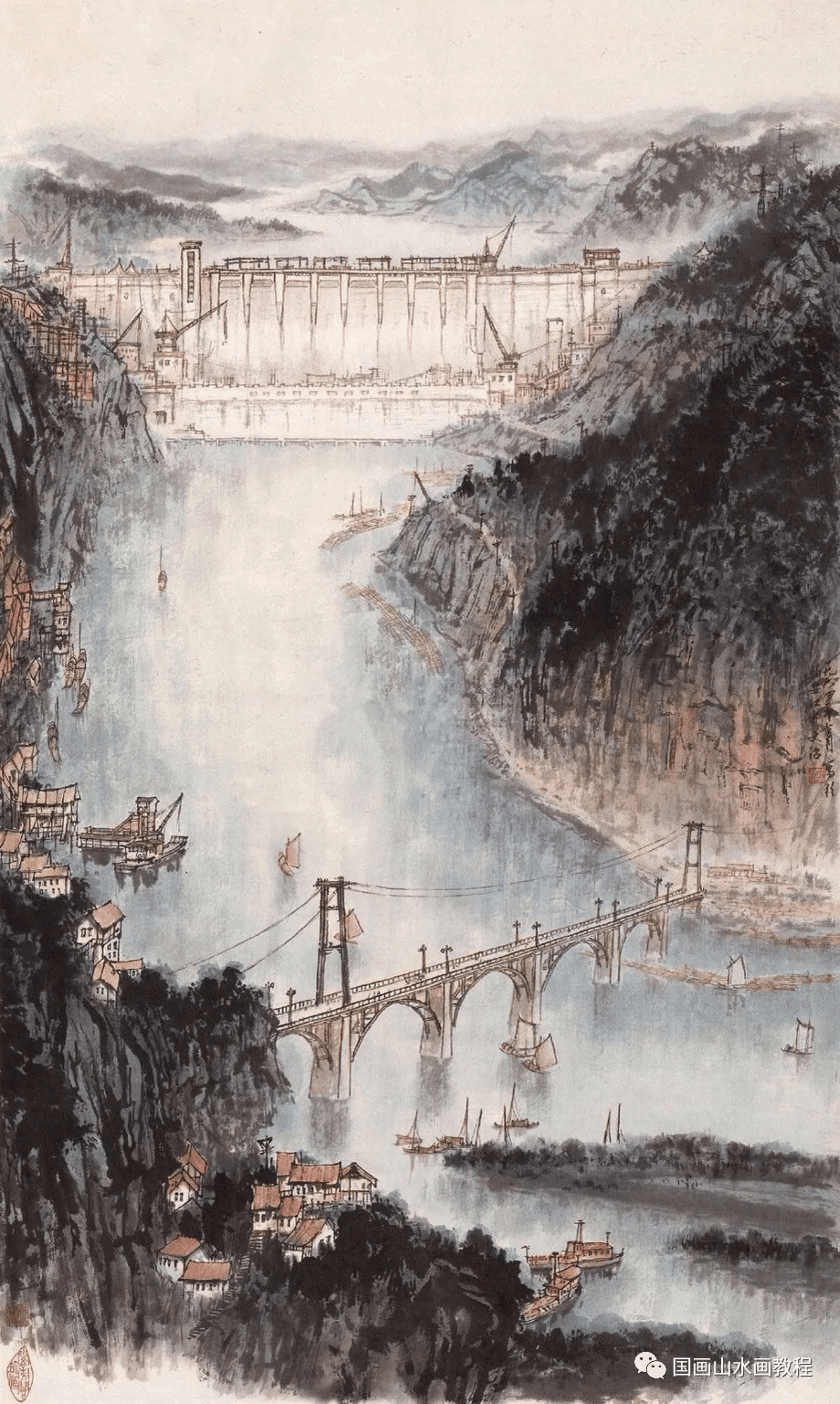66幅国画大师宋文治的精品山水画作品赏析!