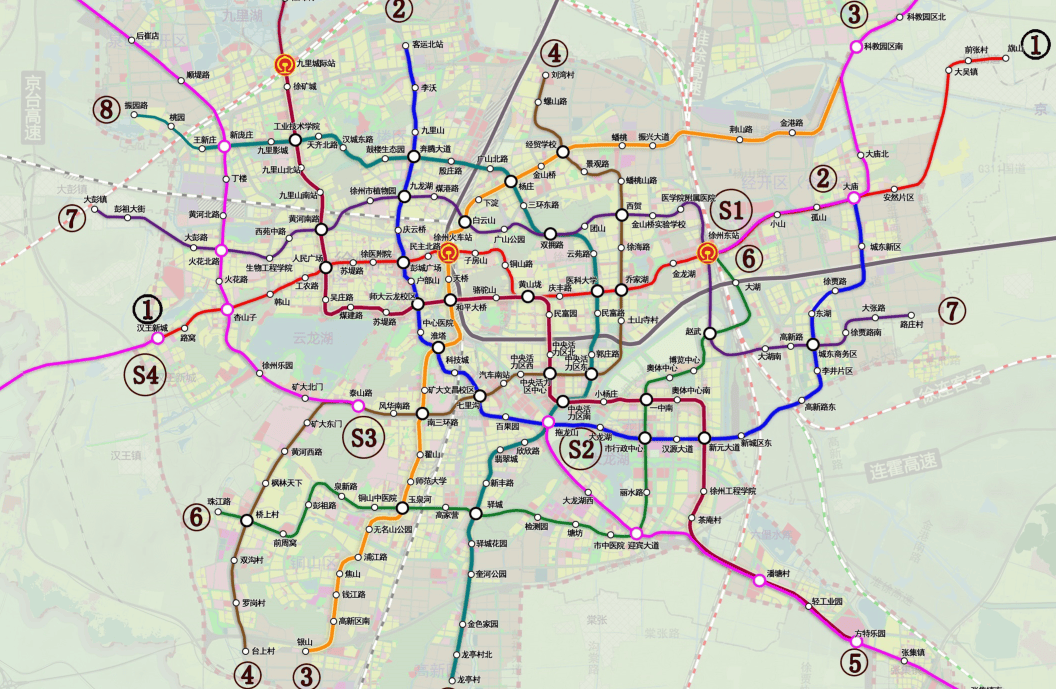 徐州地铁3号线线路图图片