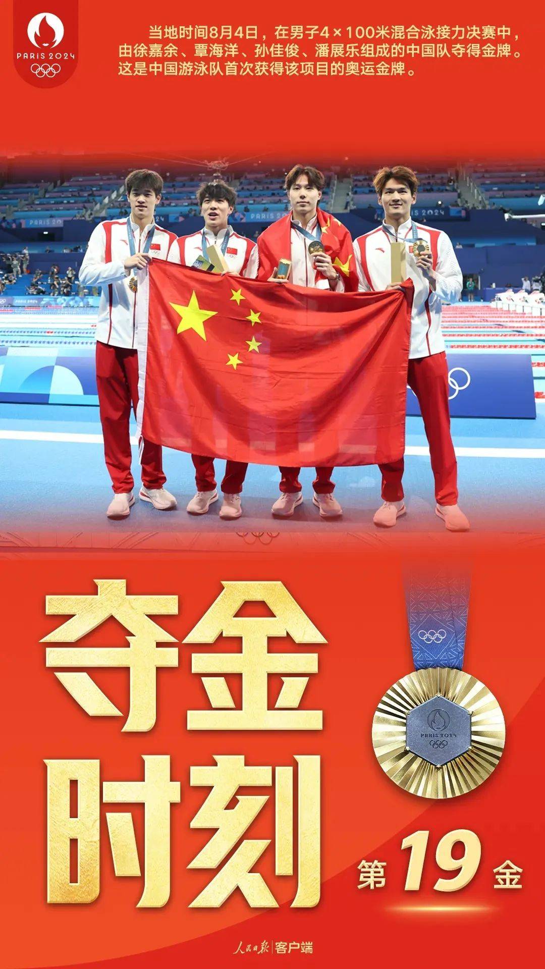 珍藏!中国队巴黎奥运40枚金牌全集