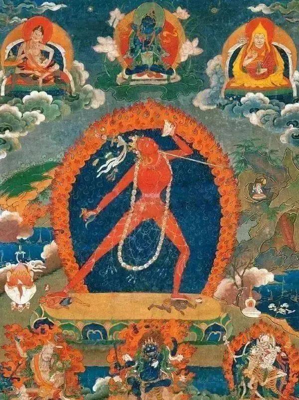 唐卡最常见三十三尊佛_金刚_右手_莲花