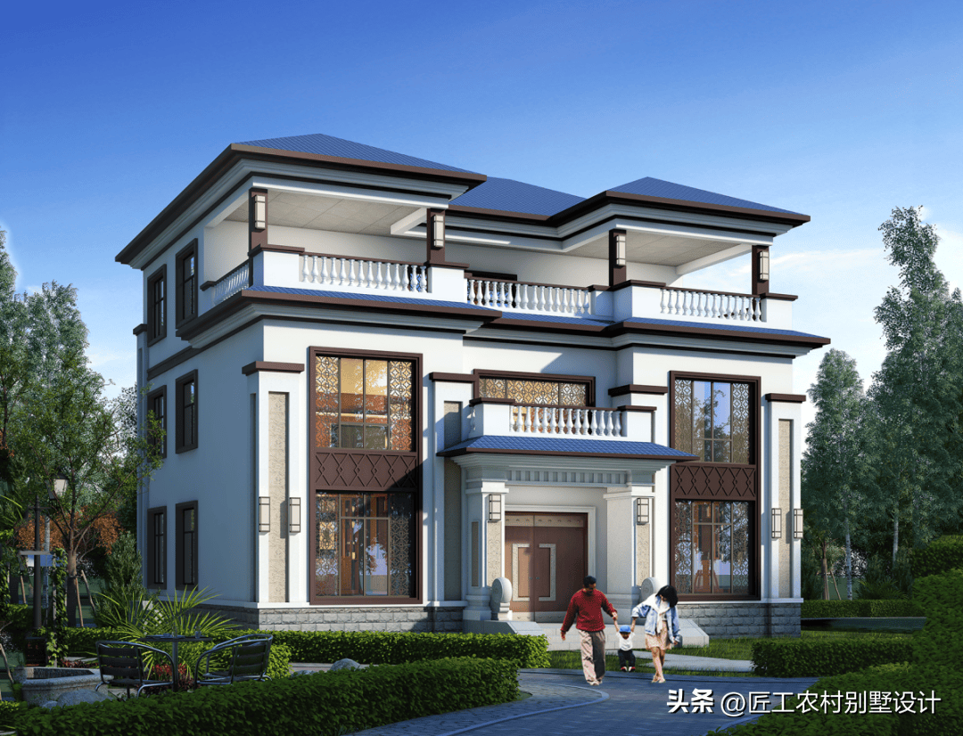5款复式三层农村别墅,2024年热搜款,带堂屋让家更加接地气_户型_编号_
