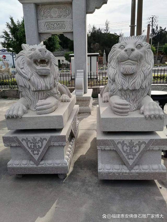 公狮威武母狮慈祥:石雕港币狮的性别特征(多图欣赏)_形象_观者_狮子