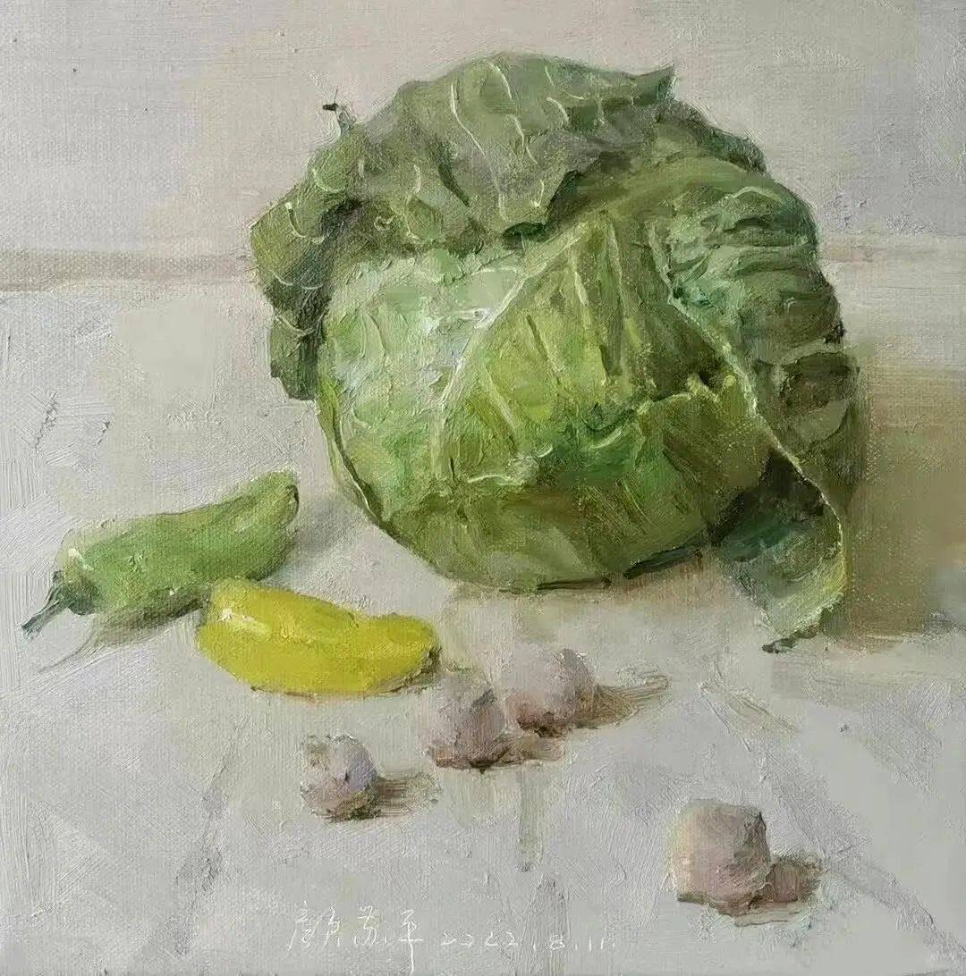 颜色太绝了 | 颜苏平油画静物