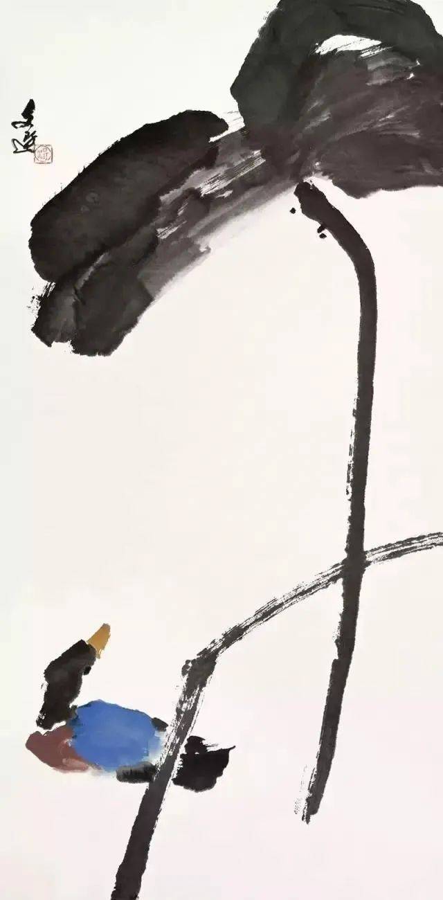 汤文选这16幅大写意花鸟,有味道!_作品_艺术_国画