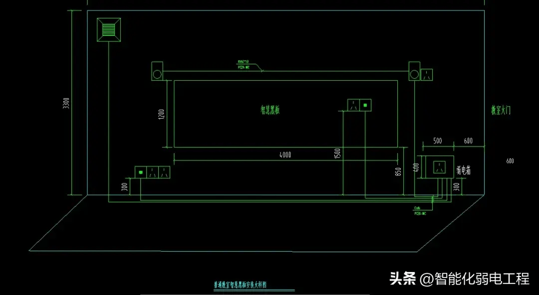 一套基于全光网络的校园弱电工程cad系统图素材