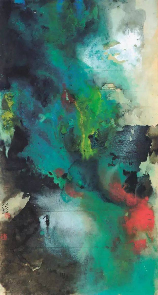 张大千泼彩山水百图