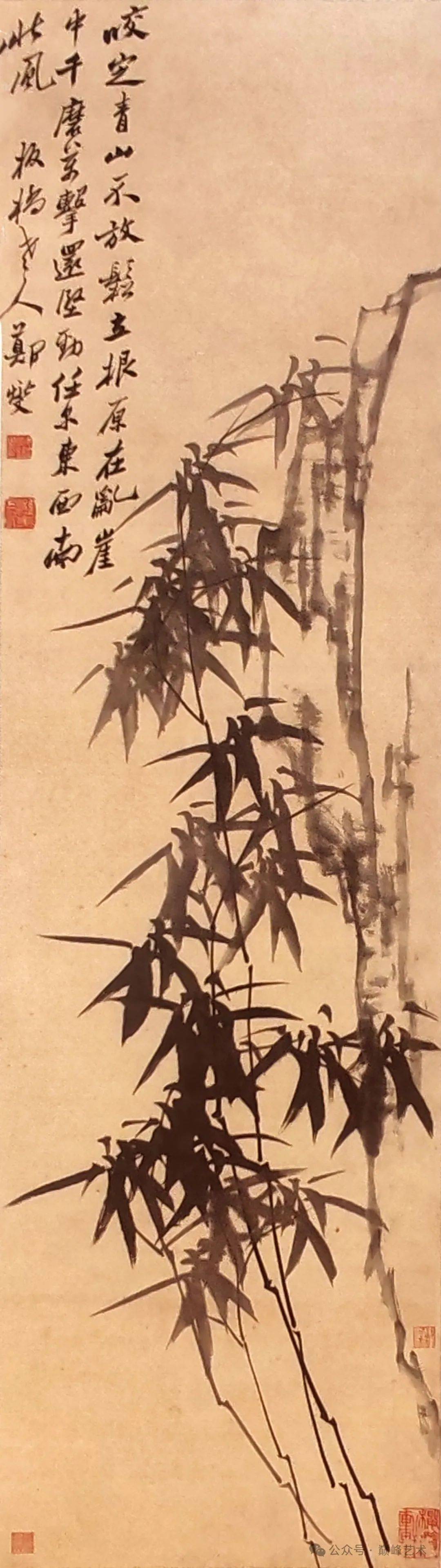 赏析郑燮绘画作品_兰竹_朱文_板桥