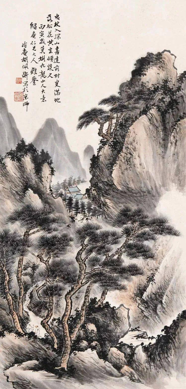 胡佩衡的山水画,从构图,笔触到意境,都蕴含着无穷的东方美学