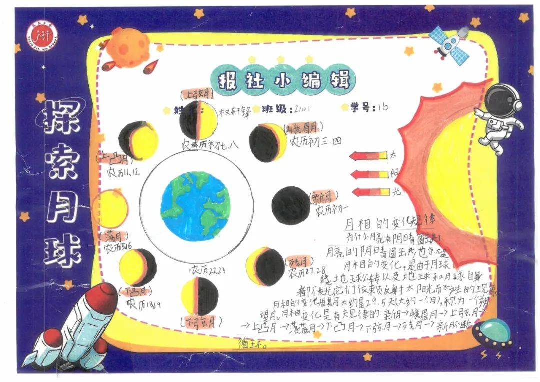 他们在被引导观察月球照片,并结合个人感受后,创作出一首首充满童趣与