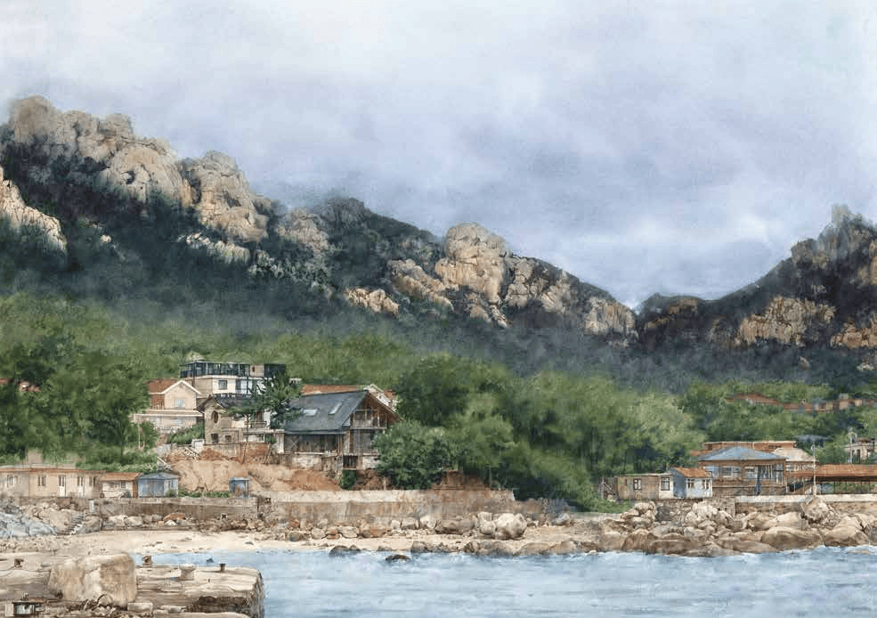 青山之恋77cm×104cm2021年刘筠毕业于天津美术学院,山东水彩画会会员