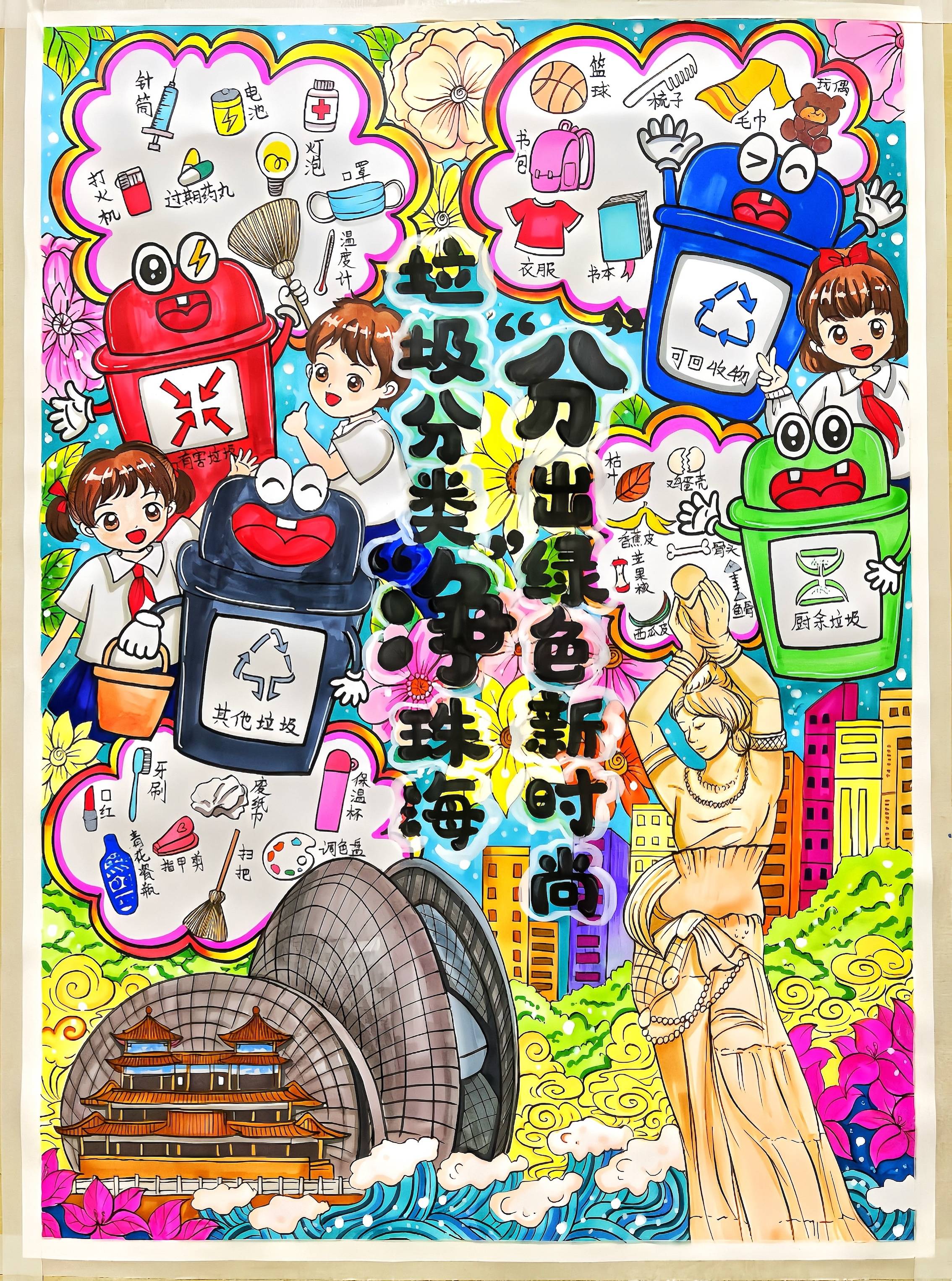 名单公布!珠海2024垃圾分类绘画征集评选结果公示