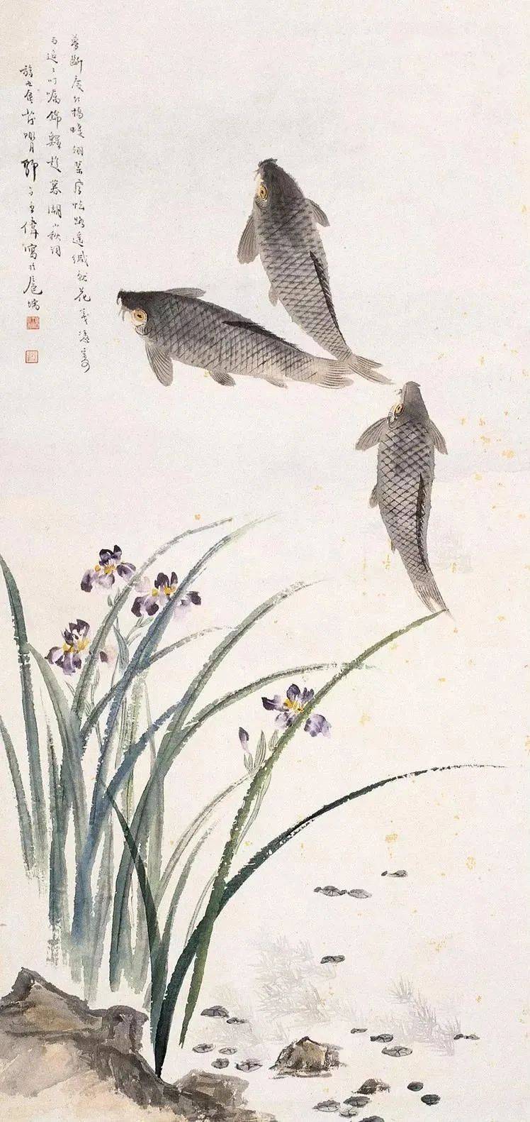 他画的鲤鱼,真肥!