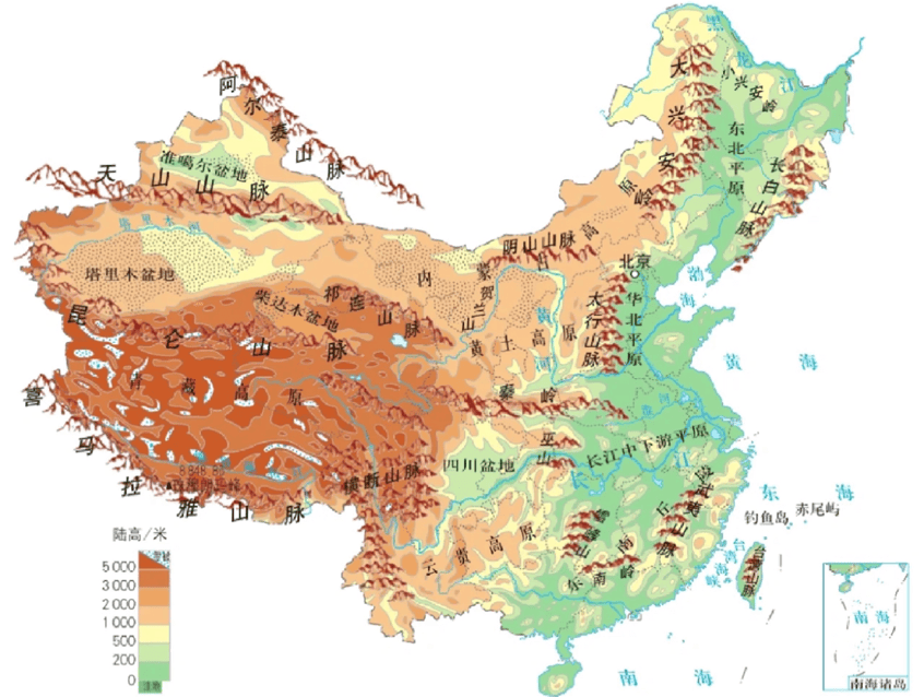 内外流区域分界山脉图片