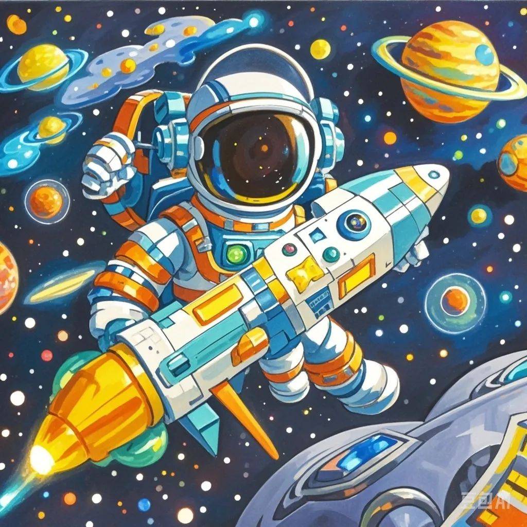 艺‖39张科幻科技绘画 喜迎国庆,展现太空科技 优质儿童画创想作品
