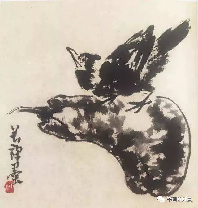 现代水墨画特殊技法图片