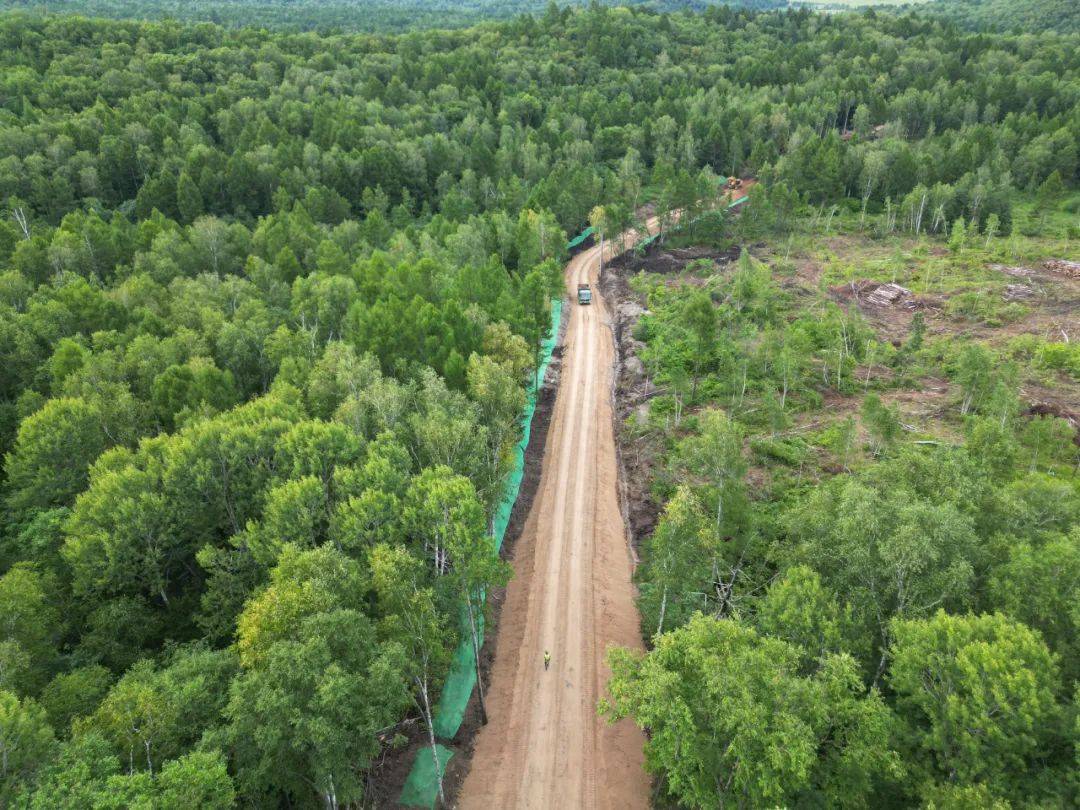 畅行林海沾河林业局有限公司全力推进防火应急道路建设项目筑牢北方