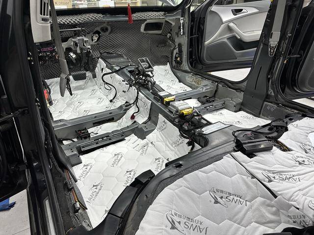 安静屏障 杭州元音改奥迪a6汽车隔音改装大白鲨