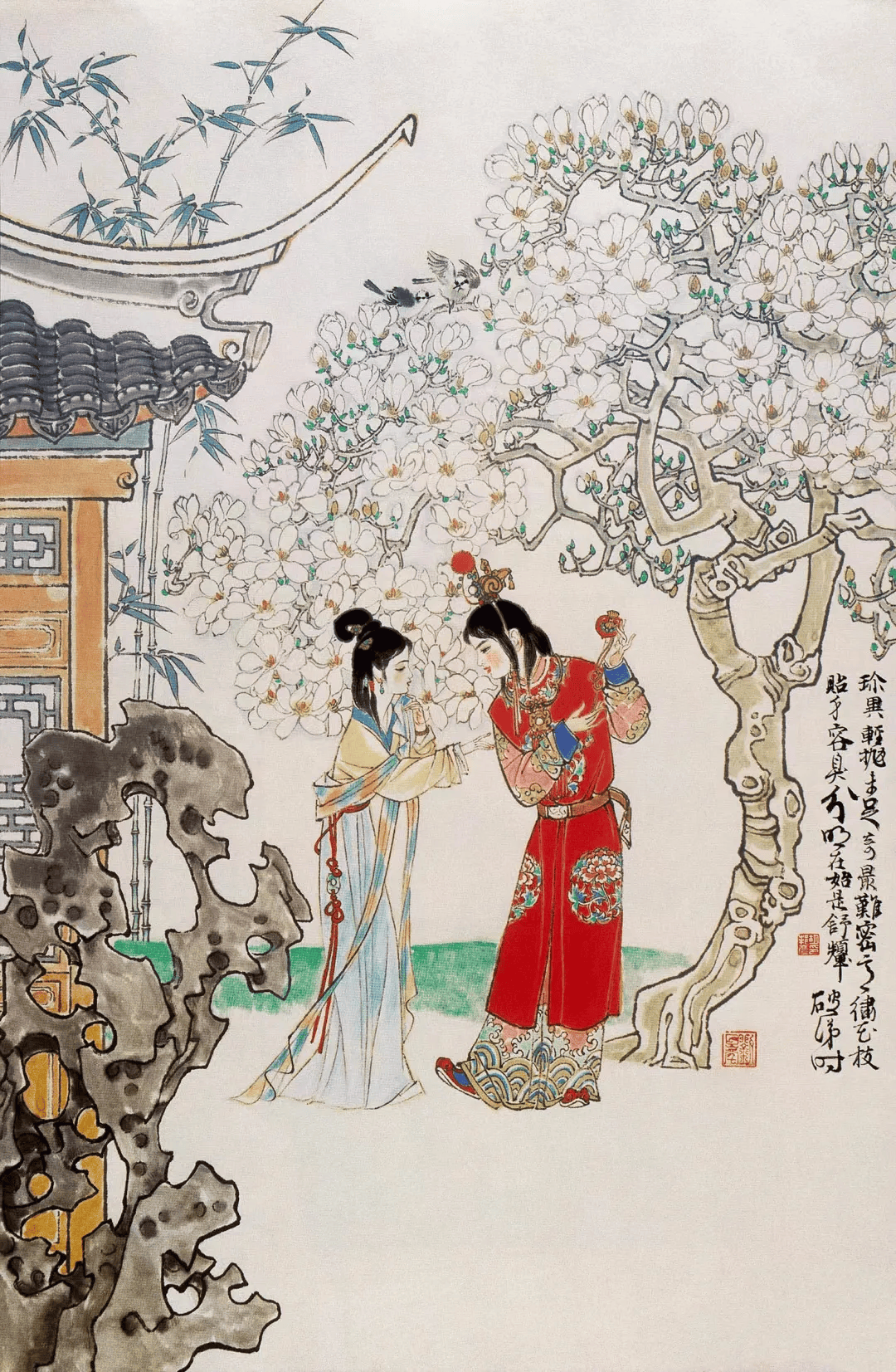 绝美!《红楼梦》国画精选60图:笔精墨妙,每一幅都是匠心之作