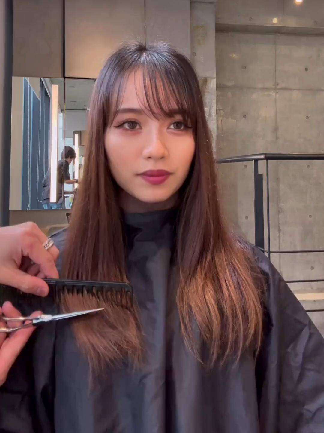 超显脸小减龄层次锁骨发~~~ 发型设计 显脸小显脸小 高级感 黑长直