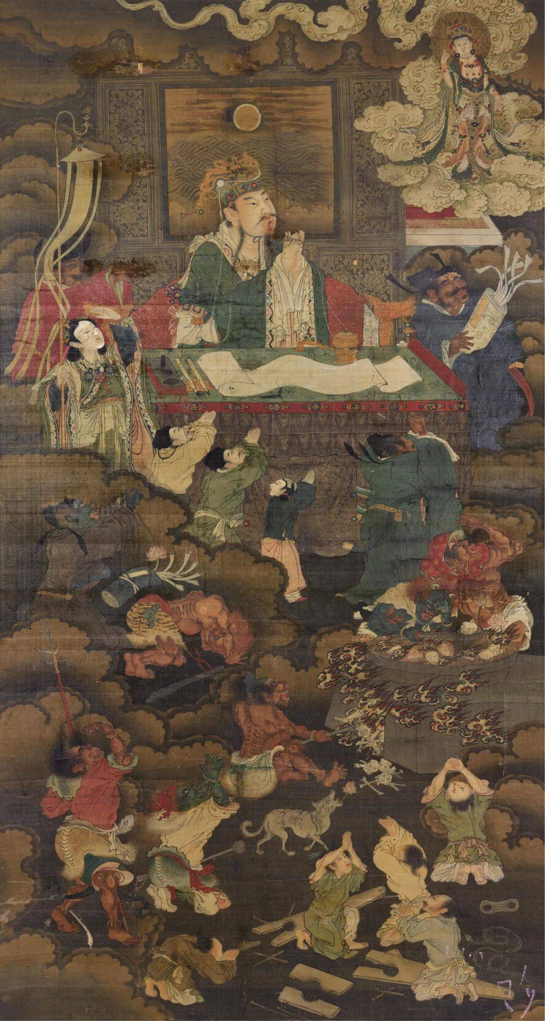 水陆画之观音菩萨地狱化现图