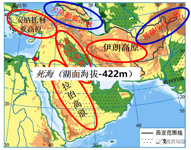 西亚及北非地形图片