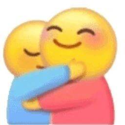 抖音新版小黄脸表情包，抱抱！