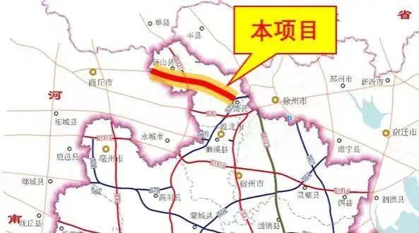 徐阜高速萧县段地图图片