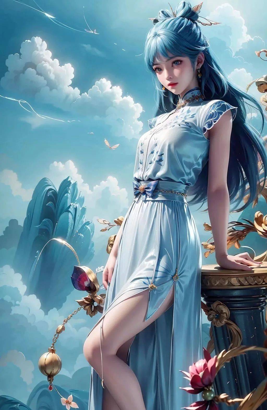 绝世唐门:王冬儿旗袍精美壁纸来了,第七张好像小舞,霍雨浩真有福气