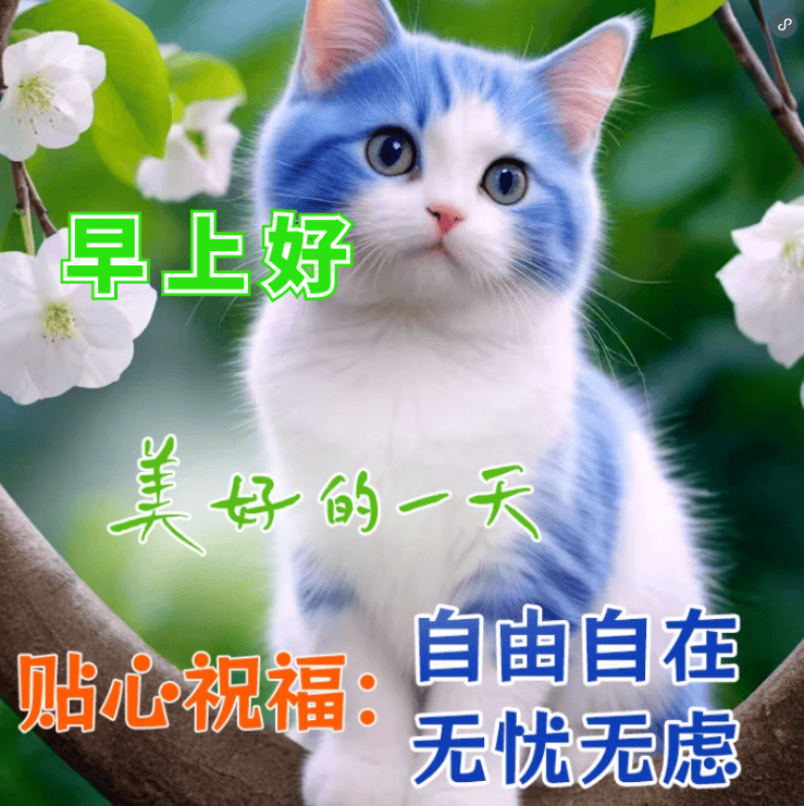 早上好表情包 猫咪图片