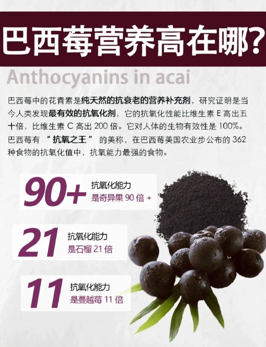 8元到手60条【巴西莓粉】满满花青素 vc,美容养颜抗氧化!