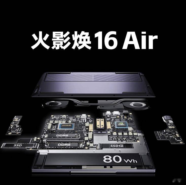 火影焕 16 Air 游戏本新增配置上架，R7 8845HS + 4060，6999 元