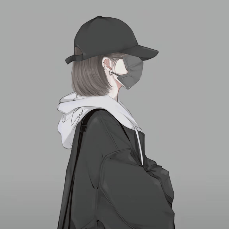 还有这种插画风格,留给你一个帅气背影的头像.