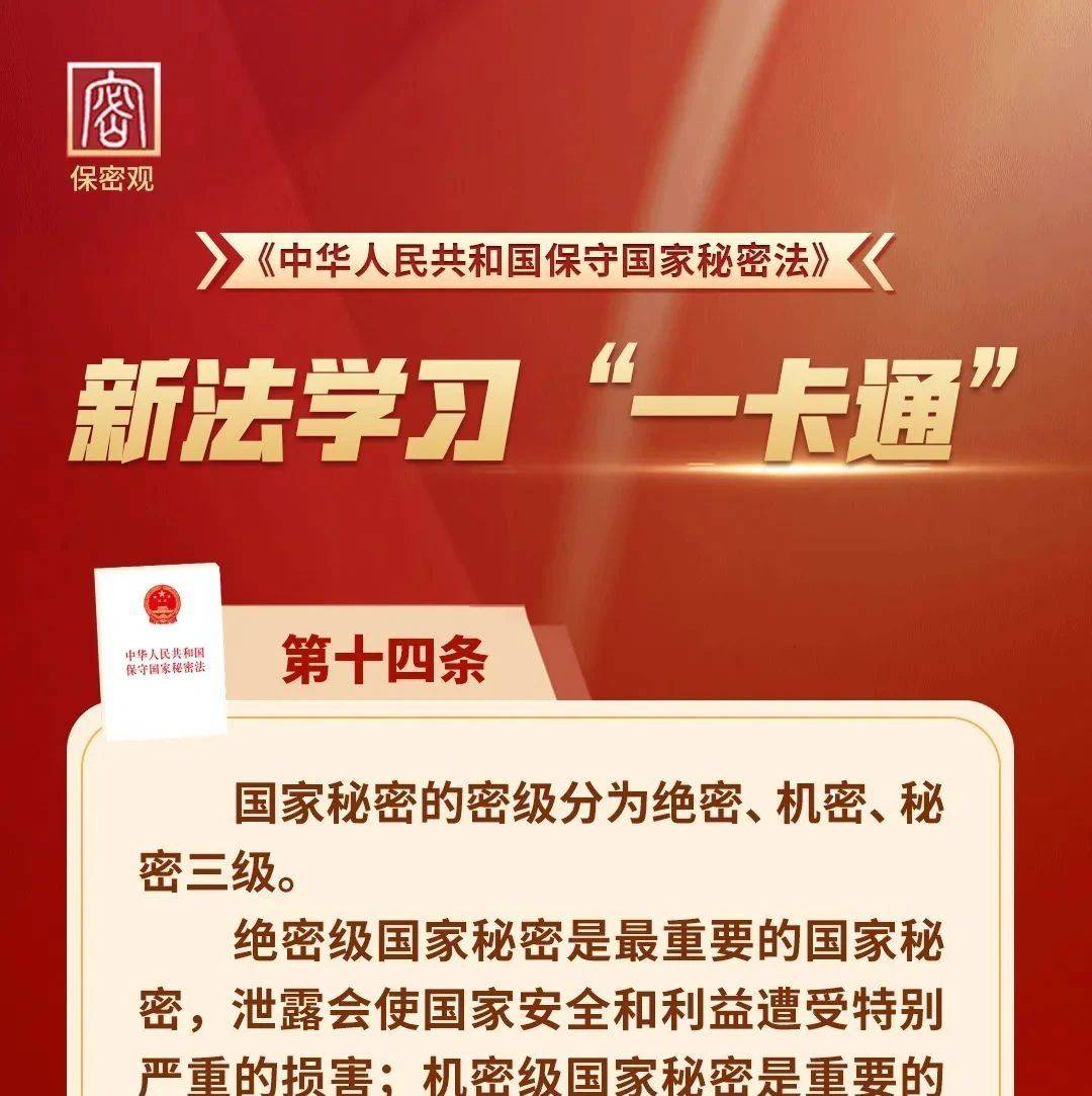 保密宣传 | 新法解读：关于国家秘密密级的规定_来源