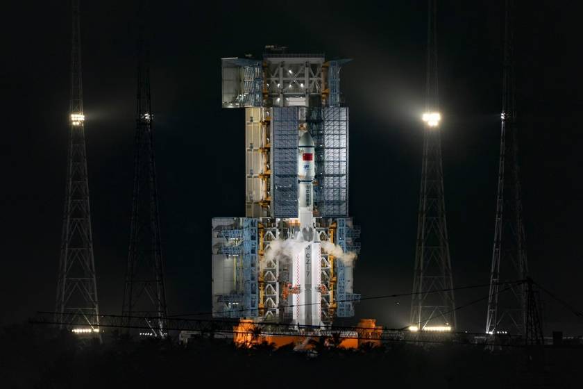 天舟万里逐明月—天舟八号货运飞船飞天际_昌林_mark_中国